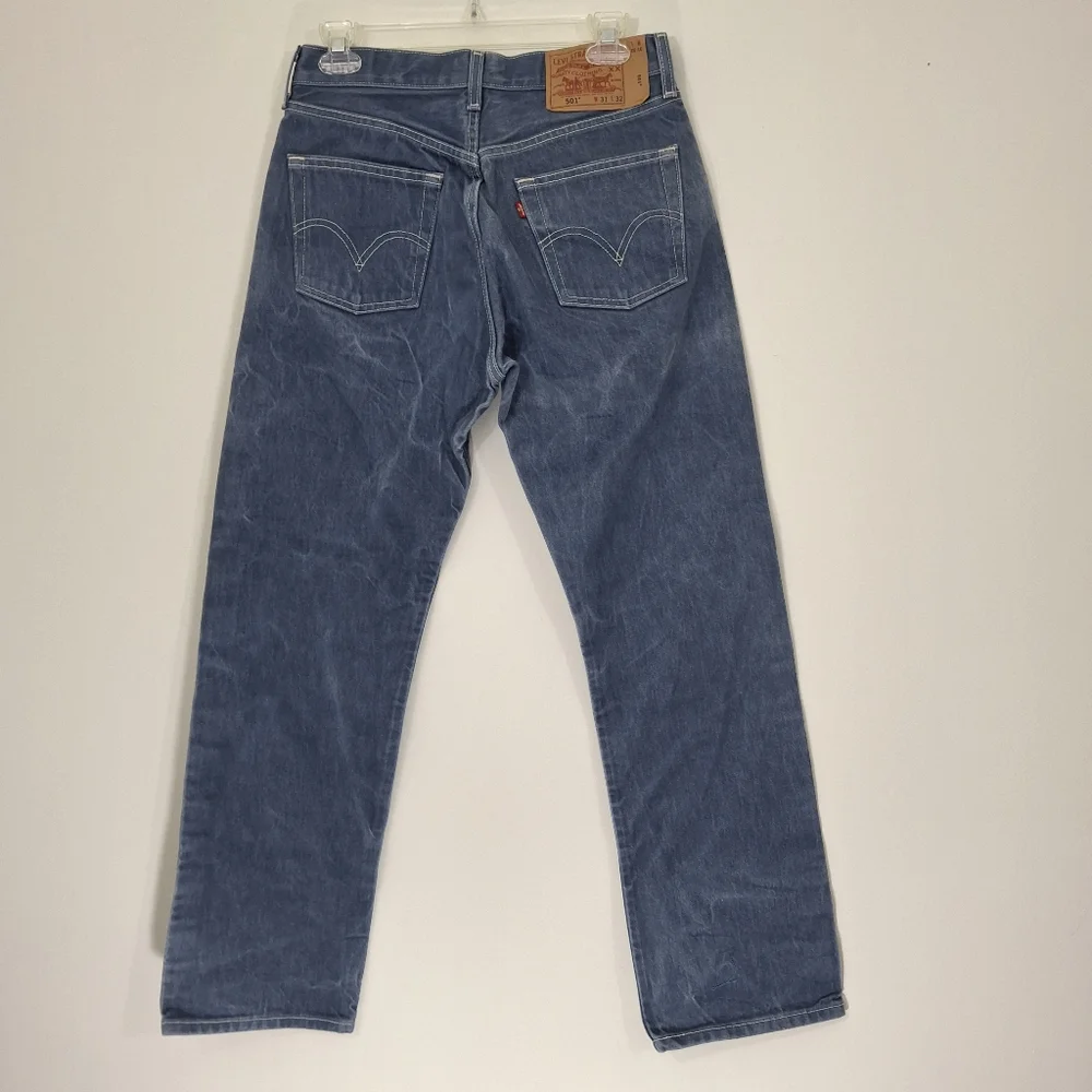 Levi's Original 501 Straight Leg Button-Fly Blue Denim Jeans, Size 31×32